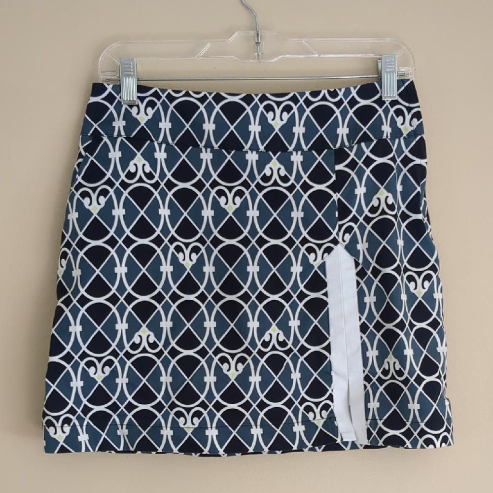 Size 6 Lija Golf Skort Patterned Blue White Black
